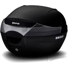 Topcase black 33L SHAD sh33 with mounting plate for: Honda CB, CBR, CBF