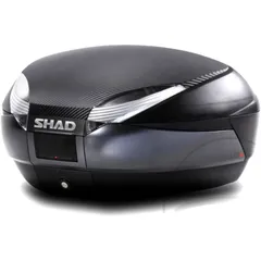 Topcase black+carbon 48L SHAD sh48 mit trägerplatte + lehne for: Honda CB, CBR, CBF
