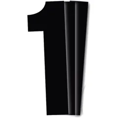 Renn-Nummern Set NR.1 Black Bird Racing 3 Stück Schwarz 13x7 cm