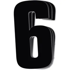 Startnummern Set NO.6 Black Bird Racing 3 Stück Schwarz 16X7,5 cm