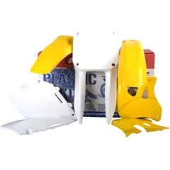 Komplettkit für Motorräder gelb/weiß