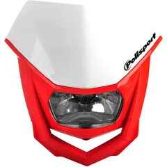 Scheinwerfermaske Halo in Weiß/Rot für Motorräder