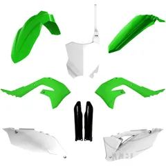 Complete kit green/white/black for: Kawasaki KX