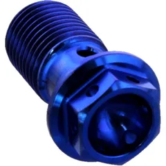 Hohlschraube einfach M10 x 1 Titan Racing blau passend für: Ducati Scrambler, Monster, 848