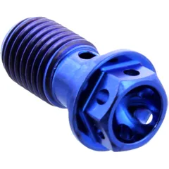 Hohlschraube einfach M10 x 1. 25 Titan Racing blau passend für: Honda CBR, CB, VT