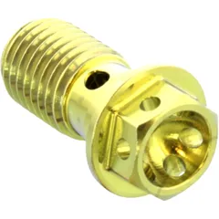 Hohlschraube einfach M10 x 1. 25 Titan Racing gold passend für: Honda CBR, CB, VT