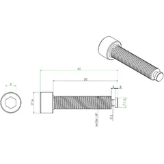 BOLT 60MM for Fork Spring Tool
