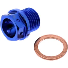 Ölablassschraube magnetisch JMP Bolt M16X1. 5 mm 12 mm Titan blau passend für: BMW S, R, M