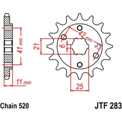 Ritzel 15Z Teilung 520 grobverzahnt 6 Innendurchmesser 21/25 passend für: Honda NSR, VT