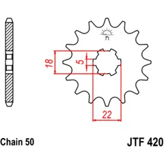 Ritzel 15 Zähne Teilung 530 für Motorräder