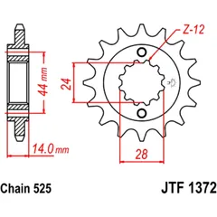 Ritzel 17Z Teilung 525 Alternative: 7260352 passend für: Honda VT