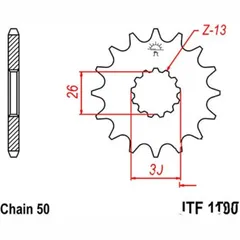 Front sprocket 18tooth pitch 530 JTF118018