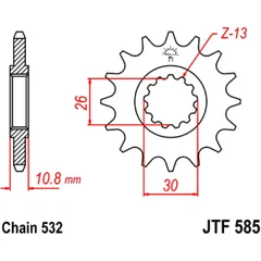 Ritzel 17Z Teilung 532 feinverzahnt für: Motorräder