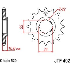Ritzel 16Z Teilung 520 Alternative: 7260576 passend für: BMW F 650, G, Aprilia Pegaso, Moto, Tuareg