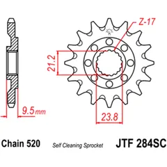 Front sprocket racing 13 tooth pitch 520 narrow spline inner diameter 21/23. 8 for: Honda CRF, CR, TRX