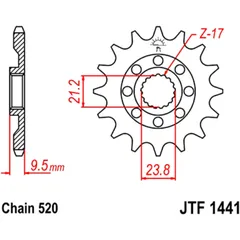 FRONT SPROCKET 15 TOOTH PITCH 520 FOR MOTORCYCLE