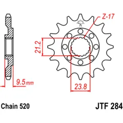 Front sprocket racing 12 tooth pitch 520 narrow spline inner diameter 21/23. 8 for: Honda CRF, CR, TRX