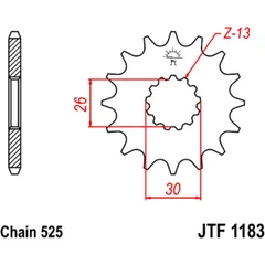 Ritzel 18Z Teilung 525 Alternative: 7260898 passend für: Triumph Bonneville, Speedmaster, Thruxton