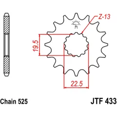 Ritzel 15Z 525 Teilung für V-Twin Motorräder