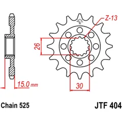 Racing - Ritzel 15Z Teilung 525 feinverzahnt Innendurchmesser 26/30 passend für: BMW S, M, HP4