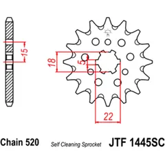Racing - Ritzel 12Z Teilung 520 grobverzahnt 5 Innendurchmesser 18/22 passend für: Kawasaki KX
