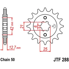 Ritzel 15Z Teilung 530 grobverzahnt 6 Innendurchmesser 21/25 passend für: Honda CB