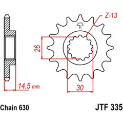 Ritzel 15Z Teilung 630 feinverzahnt Innendurchmesser 26/30 passend für: Honda CBX