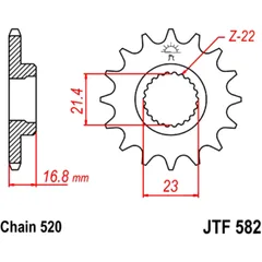 15 Tooth Sprocket 520 for Motorcycles