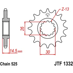 Ritzel 17Z Teilung 525 feinverzahnt Innendurchmesser 26/30 passend für: Honda CB, VFR, RVF