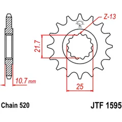 Ritzel 16Z Teilung 520 für Motorräder 7264203