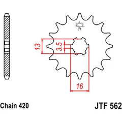 Ritzel 10Z Teilung 420 grobverzahnt 3. 5 Innendurchmesser 13/16 passend für: Suzuki LT - Z, LT - A