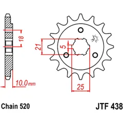 14 Tooth Sprocket for Large Pitch Chain 520