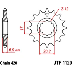 Ritzel 11Z Teilung 420 feinverzahnt Innendurchmesser 17/20 passend für: Beta RR
