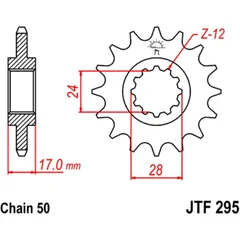 Ritzel 14Z Teilung 530 feinverzahnt Innendurchmesser 24/28 passend für: Honda CBR