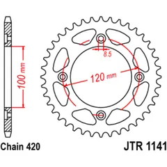 Kettenrad 50Z Teilung 420 Innendurchmesser 100 Lochkreis 120 passend für: Beta RR, REV