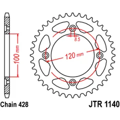 Kettenrad 56Z Teilung 428 Innendurchmesser 100 Lochkreis 120 passend für: Beta RR, RE, REV3