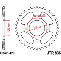 Kettenrad 39Z für: Motorrad