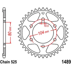 Kettenrad 39Z Teilung 525 Alternative: 7270660 passend für: Kawasaki Z, ZX - 10R, KLZ