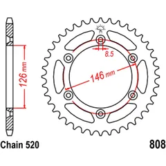Kettenrad 39Z für Motorräder