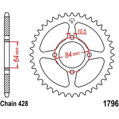 Rear Sprocket 49 Tooth Pitch 428 Steel for Motorcycles