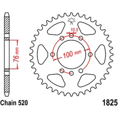 Kettenrad 48Z Teilung 520 Innendurchmesser 076 Lochkreis 100 passend für: Suzuki LT