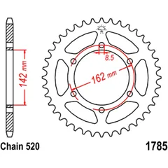 48 Tooth Rear Sprocket for Aftermarket 520 Pitch