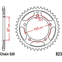 Kettenrad 39Z für Motorräder Teilung 520 Innendurchmesser 87 mm