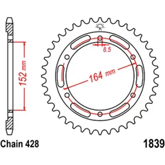 55 Tooth Rear Sprocket Pitch 428 - for various models