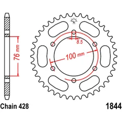 43 Tooth Rear Sprocket Steel 428