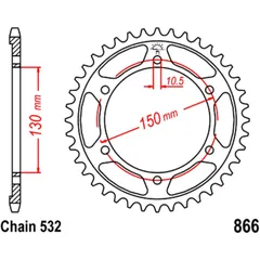 Kettenrad 38Z 532 Teilung für Motorräder