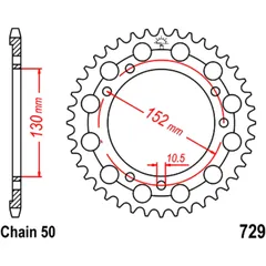 Kettenrad 46Z Teilung 530 Innendurchmesser 130 Lochkreis 152 passend für: Cagiva Elefant