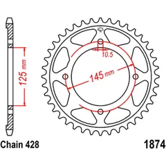 56-Tooth Rear Sprocket for: JT Sprockets