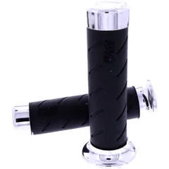 Griffgummi 862 schwarz/chrom D. 24/28 mm geschlossen. passend für: BMW R