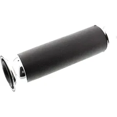 Griffgummi schwarz/chrom Originalersatzteil D. 21MM geschlossen. passend für: Vespa V, PX, N, PK